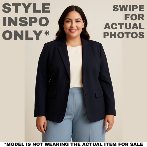 Vintage Sag Harbor Premium Tailored Navy Blazer NWT, Size 20W – Classic [0181] - Picture 3 of 9